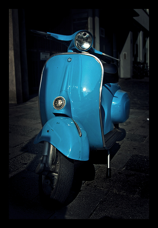 Blue Vespa