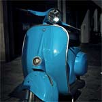 Blue Vespa