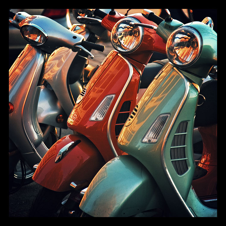 Vespas in the Sun