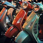 Vespas in the Sun